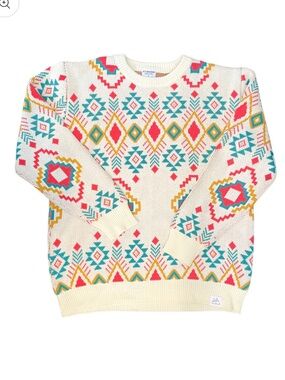 Cream Aztec Pattern knitted sweater